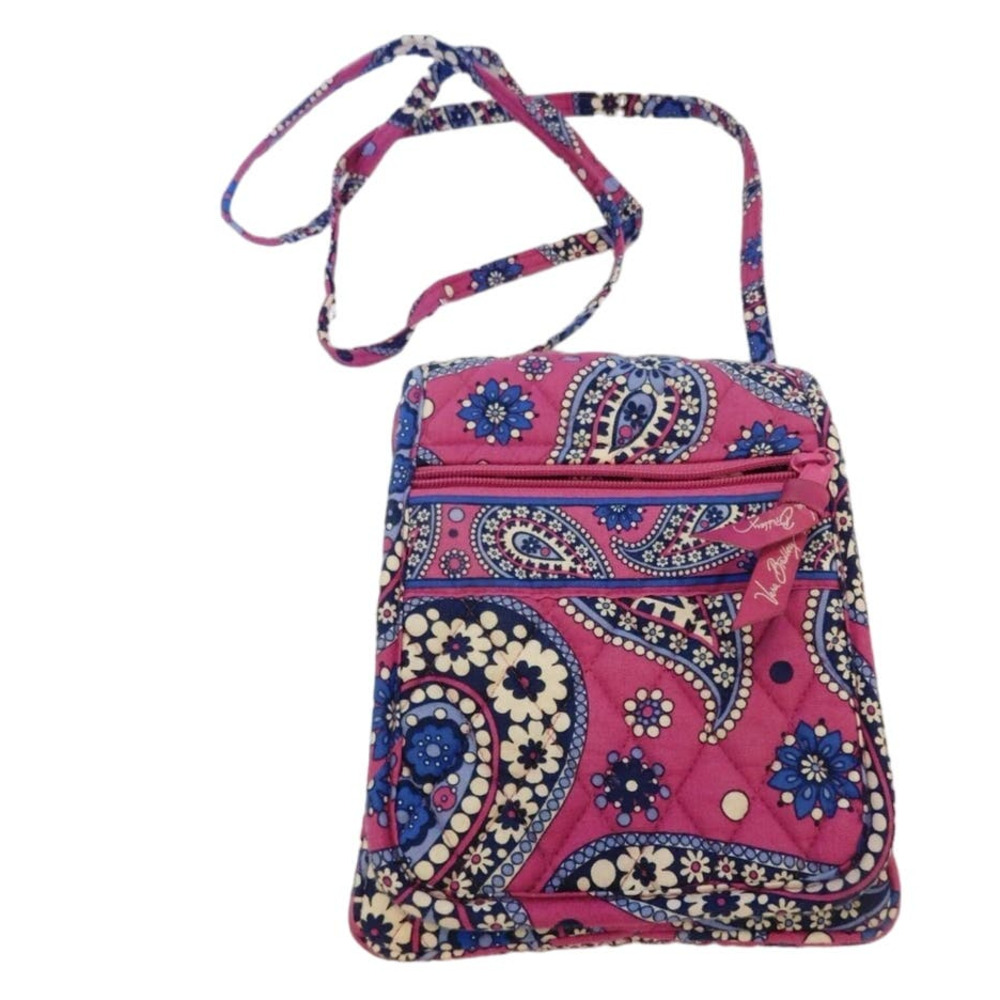 Vera Bradley Pink and Blue Quilted Shoulder Bag